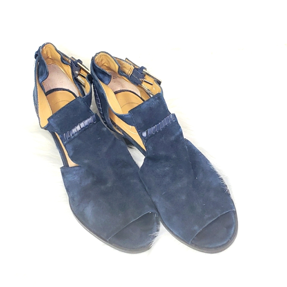 Jack Rogers Cameron Open Toe Bootie in Blue Size 6